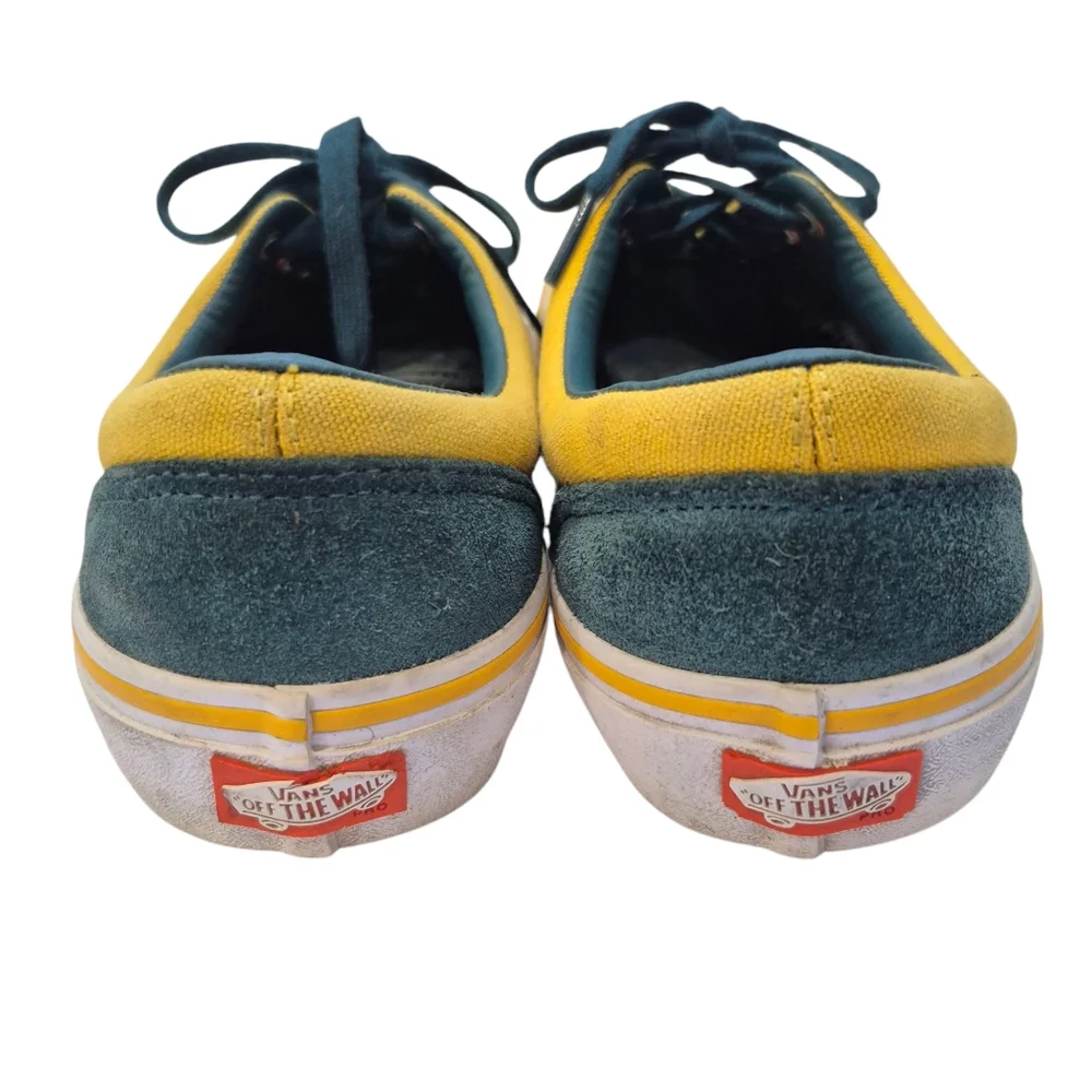 Vans Era Pro Sneaker in Prime Atlantic Gold Green Suede Lace Up Shoes Size 8